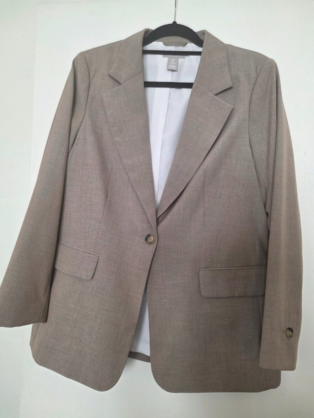 H&M Single-Breasted Twill Blazer